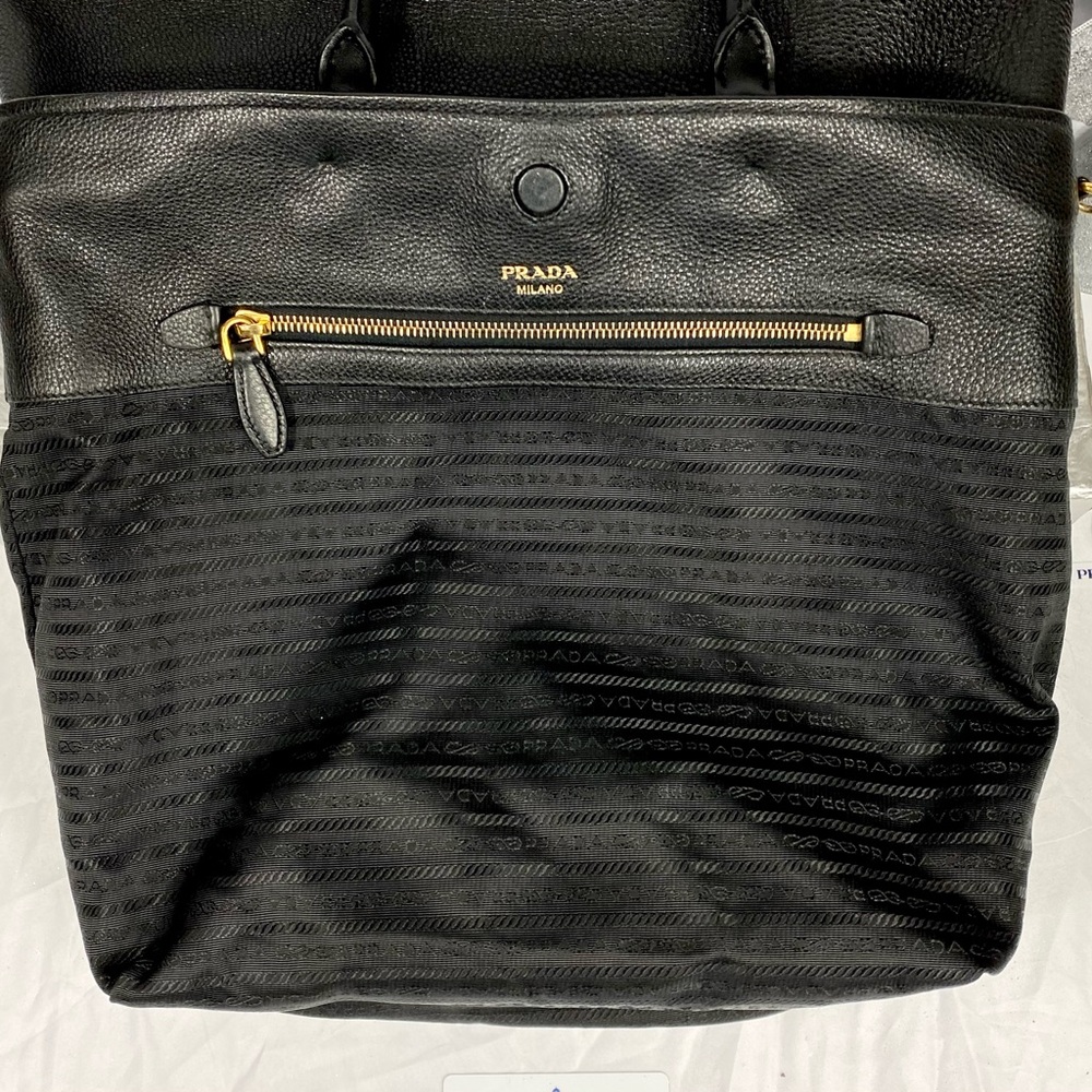PRADA LARGE SAFFIANO LUX GALLERIA TOTE TEXTURED LEATHER - Picture 9 of 14